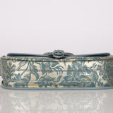 Dior 2022 Horizon Blue Calfskin Brocade East West Bobby Bag