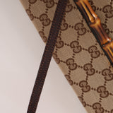 Gucci Canvas Bamboo Bar Wallet on Strap