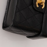 Ultra-Rare Chanel 1997 Caviar Turnlock Rectangular Mini Vanity Bag 24K GP