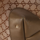 Gucci Beige Metallic Monogram Heart Bit Hobo