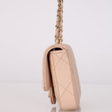 Chanel 2020 Nude Caviar Flap Belt Bag GHW