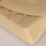 Rare Chanel 1993 Vanilla Caviar Medium Diana Flap 24K GP