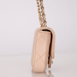 Chanel 2020 Nude Caviar Flap Belt Bag GHW