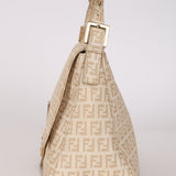 Fendi Cream Zucchino Chain Mamma Forever Baguette