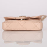 Chanel 2020 Nude Caviar Flap Belt Bag GHW