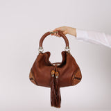 Gucci Brown Leather Babouska Indy Hobo