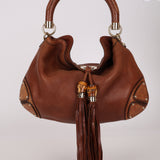 Gucci Brown Leather Babouska Indy Hobo