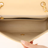 Rare Chanel 1993 Vanilla Caviar Medium Diana Flap 24K GP