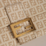 Fendi Cream Zucchino Chain Mamma Forever Baguette