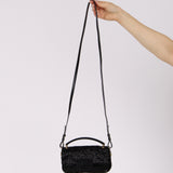 Fendi Black Beaded Mini Baguette