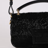 Fendi Black Beaded Mini Baguette