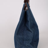 Chanel 1998 CC Denim Tortoise Handle Tote