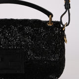 Fendi Black Beaded Mini Baguette