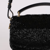 Fendi Black Beaded Mini Baguette