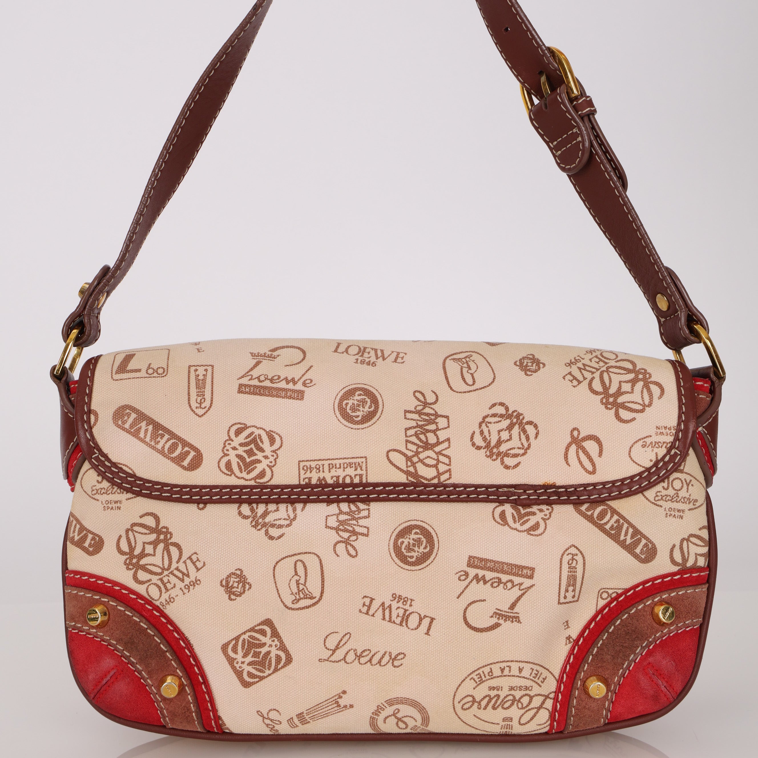 Limited Edition Loewe 160th Anniversary Pins and Bauble Canvas Baguette