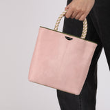 Christian Dior 2000 Pink Pony Hair Braided Handle Malice Shopper Tote w/ Pouch