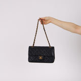 Chanel 1993 Navy Lambskin Small Classic Double Flap Bag 24K GP