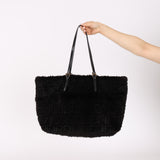 Rare Fendi Mink Zucca FF 1974 Large Roll Tote