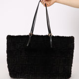 Rare Fendi Mink Zucca FF 1974 Large Roll Tote