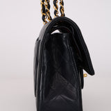 Chanel 1993 Navy Lambskin Small Classic Double Flap Bag 24K GP