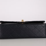 Chanel 1993 Navy Lambskin Small Classic Double Flap Bag 24K GP