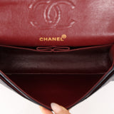 Chanel 1993 Navy Lambskin Small Classic Double Flap Bag 24K GP