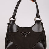 Vintage Prada 2002 Chocolate Tessuto Moon Bag