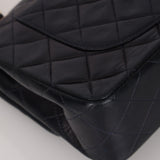 Chanel 1993 Navy Lambskin Small Classic Double Flap Bag 24K GP