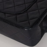 Chanel 1993 Navy Lambskin Small Classic Double Flap Bag 24K GP