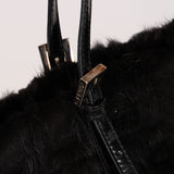 Rare Fendi Mink Zucca FF 1974 Large Roll Tote