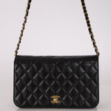 Chanel 2009 Black Lambskin Turnlock Full Flap Bag GHW