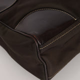 Vintage Prada 2002 Chocolate Tessuto Moon Bag