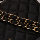 Chanel 2009 Black Lambskin Turnlock Full Flap Bag GHW