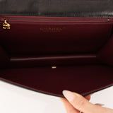 Chanel 2009 Black Lambskin Turnlock Full Flap Bag GHW