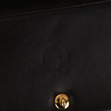 Chanel 2009 Black Lambskin Turnlock Full Flap Bag GHW