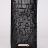 Saint Laurent Homme Croc Embossed Yen Wallet