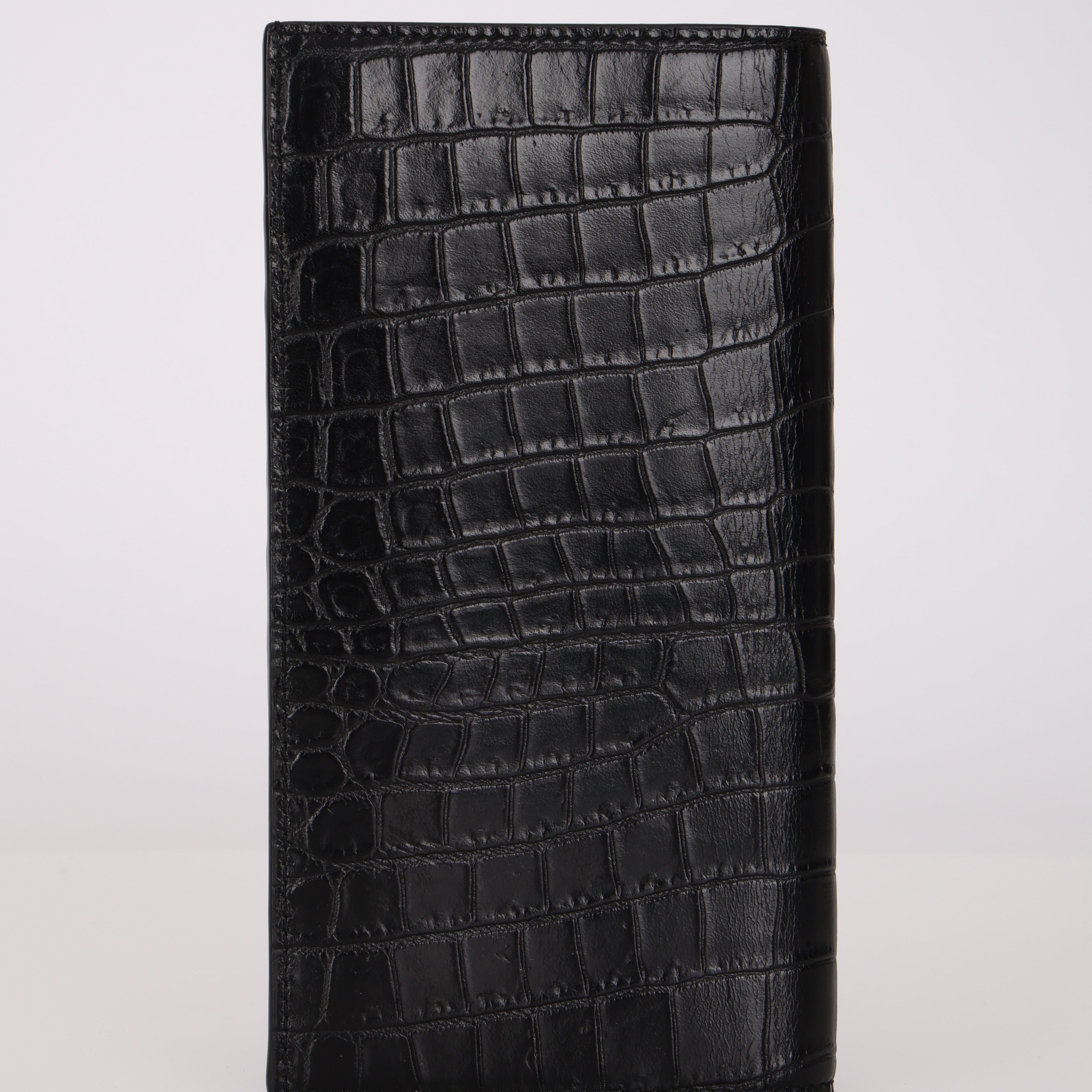 Saint Laurent Homme Croc Embossed Yen Wallet