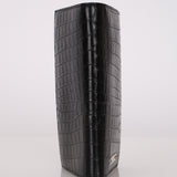 Saint Laurent Homme Croc Embossed Yen Wallet