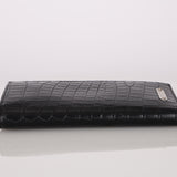 Saint Laurent Homme Croc Embossed Yen Wallet