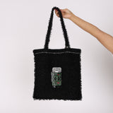 Rare Chanel Robot Tote Black Tweed 2017 SHW
