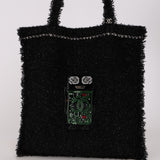 Rare Chanel Robot Tote Black Tweed 2017 SHW