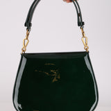 Saint Laurent Fir Leaf Patent Mini Nola Bag