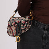 Dior 2019 Multicolor Beaded Mini Saddle Bag