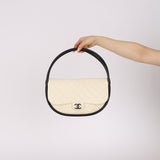 Rare Chanel 2013 Runway Blanc Lambskin Medium Hula Hoop Bag
