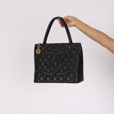 Chanel Medallion Timeless Tote Black Caviar 2005 GHW