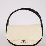 Rare Chanel 2013 Runway Blanc Lambskin Medium Hula Hoop Bag
