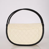 Rare Chanel 2013 Runway Blanc Lambskin Medium Hula Hoop Bag