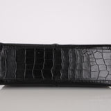 Limited Edition Yves Saint Laurent Whipstitch Crocodile Embossed Top Handle Bag