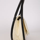 Rare Chanel 2013 Runway Blanc Lambskin Medium Hula Hoop Bag