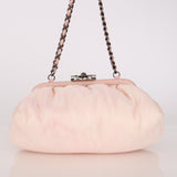 Chanel Kisslock Clutch Pink Satin Taffeta 2011 RHW